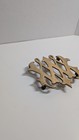 Vintage Mary Washington Solid Brass Trivet Mw Cypher Monogram Colonial Footed