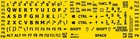 English Us Large Lettering Keyboard Sticker  upper Case  Yellow Background Fo   