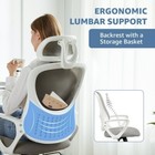 Office  Gaming Chair  Ergonomic Mesh Desk Chair High Back And Headrest  Gray
