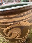 Antique Large Chinese Dragon Egg Pot Jardiniere Planter 17   x 17 