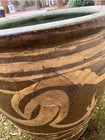 Antique Large Chinese  Egg Pot Dragon Jardiniere Planter 17   x 17 