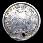 1871 Seated Liberty Half Dime Silver --- Nice Details Holed Coin ----  543k