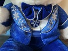 Dan Dee Snowflake Teddy Christmas Plush Bear Blue Velvet White 2007 Collectors