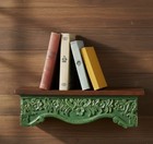 Handmade Hand Carved Wooden Wall Shelf Antique Style Wall Decor