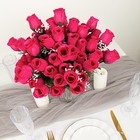 84 Fuchsia Silk Rose Buds Wedding Party Flowers Bouquets Decorations