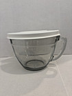 Pampered Chef Classic Batter Bowl 8 Cup   2 Qt Glass With Lid Handle 2230