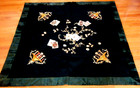 Antique  Art H Made Table Cover Poker Bridge Board Dominoes Dice Chess Games