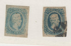1863  Confederate States Stamps-jefferson Davis-double Transfer  Printing