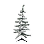 Flocked Tree Christmas Table Decor 30  Unlit Evergreen Poseable 5 Pack Lot