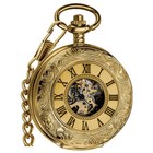 Skeleton Mechanical Pocket Watch For Men  Vintage Style With Chain  Classic Desi