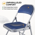 Folding Chair Padded Cushion Back Portable Outdoor