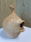 Clay Pottery Bird House With Entrance Perch Drain Holes 7    Tall