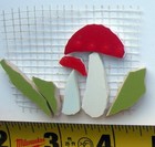 Small Red Mushroom Tiles For Mosaic Projects