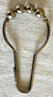 Nickel Plated Roller Ball Shower Curtain Hooks - Set Of 12  Euc