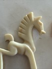 Lot Of 2 Nosco Don Manning Art Deco Pink And Tan Horse Plastic Figurine