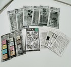 Tim Holtz Park Lane Distress Ink Clear Stamps   Stencils Lot Stampers Anonymous