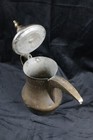 Antique Middle Eastern Arabic Copper Metal Water Pitcher Long Spout Etched