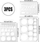 3pcs Circle Round Stencil Template  Circle Stencils For Drawing Circle Template 