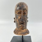 Dogon Carved Wooden Head On Custom Base