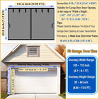 Premium Garage Door Screen For 1 Car Garage 9x7ft  Durable Heavy Duty Fiberglass