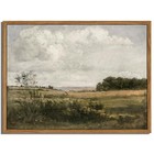 Framed Vintage Canvas Wall Art - Wilderness 10l  X 8w  Cloud Landscape Floating