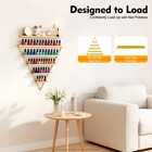 10x Triangular Nail Polish Racks 5 Tiers Wall-mounted Cosmetics Display Racks