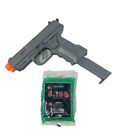 2 Airsoft Hand Gun Pistol Grey 6mm Airsoft Plastic Bb Spring Pistol 1000 Pellets