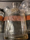 Vintage Original Ul Traveling Bar Set Cow Hide Case Cocktail Decanters 70-85 Era