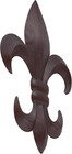 10  Metal Fleur De Lis Wall Plaque   Art With Hanger Rustic Creole Dec