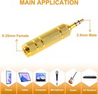 4 Pack 3 5mm To 6 35mm Stereo Audio Adapters  1 8   1 4 Jack Male female Guitar