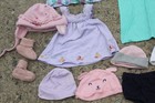 Lot Of 21 Pcs Baby Girl Clothes Newborn Outfits Sleepers Hats Gown Bodysuits