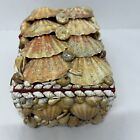 Vintage Handmade Seashell Art Trinket Box Sailor   s Valentine Coast Beach Wedding