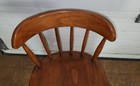Vintage Heavy Wood Dining Kitchen Table Chair Desk Sitting Sturdy 6 Spindle