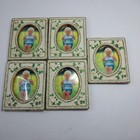 Vintage Lot Of 5 Picture Frames 4x3 In Oval Opening Floral Cottagecore Retro