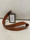 Coach Id Lanyard Khaki Canyon Multi Signature Canvas Badge Holder 