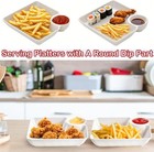 4 Pcs Chips And Salsa Serving Dish Plates  Veggie Platter Dipping White 4pcs 