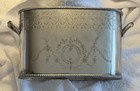 Vintage Double Bottle Wine Champagne Cooler Handled Etched Silver Plated