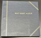 Vintage  Unused Mint Sheet Album W  100 Pages  5 Sections  Dark Blue  No Stamps