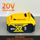 2 Pack Genuine Dewalt Dcb208 20v Max Xr 8 0ah Lithium Ion Battery High Capacity