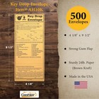 After Hours Night Key Drop Envelope  4 1 8 X 9 1 2  Heavy 24lb Kraft  Gum  500ct