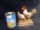 Ceramic Hen And Rooster Figurine Multicolored 6 5 l X 7 h