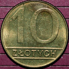 Poland  1990  10 Zlotych  Eagle        22mm