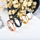 6mm Stainless Steel Wedding Band Ring Comfort Fit Women Men Couple Jewelry Gift