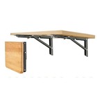 Two  2  12 Inch Folding Shelf Brackets  Black For Wall Mount