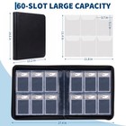 Zipper Card Slab Binder For Psa 6 Pocket Holds 60 Graded Slabs Black Pu