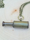 Brass Nautical Pendant Vintage Style Solid Brass Necklace Telescope
