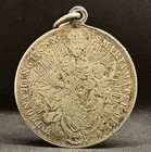 Austria 1783 Antique Thaler Mary Therese Coin Maker Pendant Medal Silver 19 Grs 