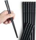 5 Pairs Chopsticks Reusable Dishwasher-safe Anti-skid Cherry Blossom Chopsticks