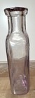 Vintage Clear Purple Tint Glass Bottle Embossed Apothecary Style