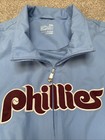 Vtg Nike Cooperstown Philadelphia Phillies Powder Blue Full Zip Jacket Mens 2xl